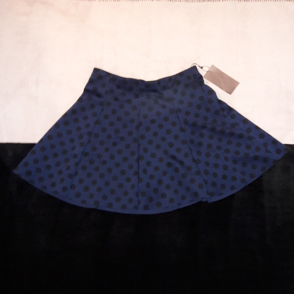 NWT•Zara•Polka•Dot•Skirt W & B Collection